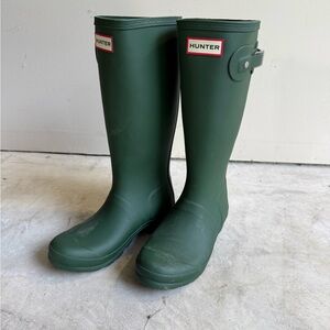 Kids Hunter Forest Green Waterproof Boots